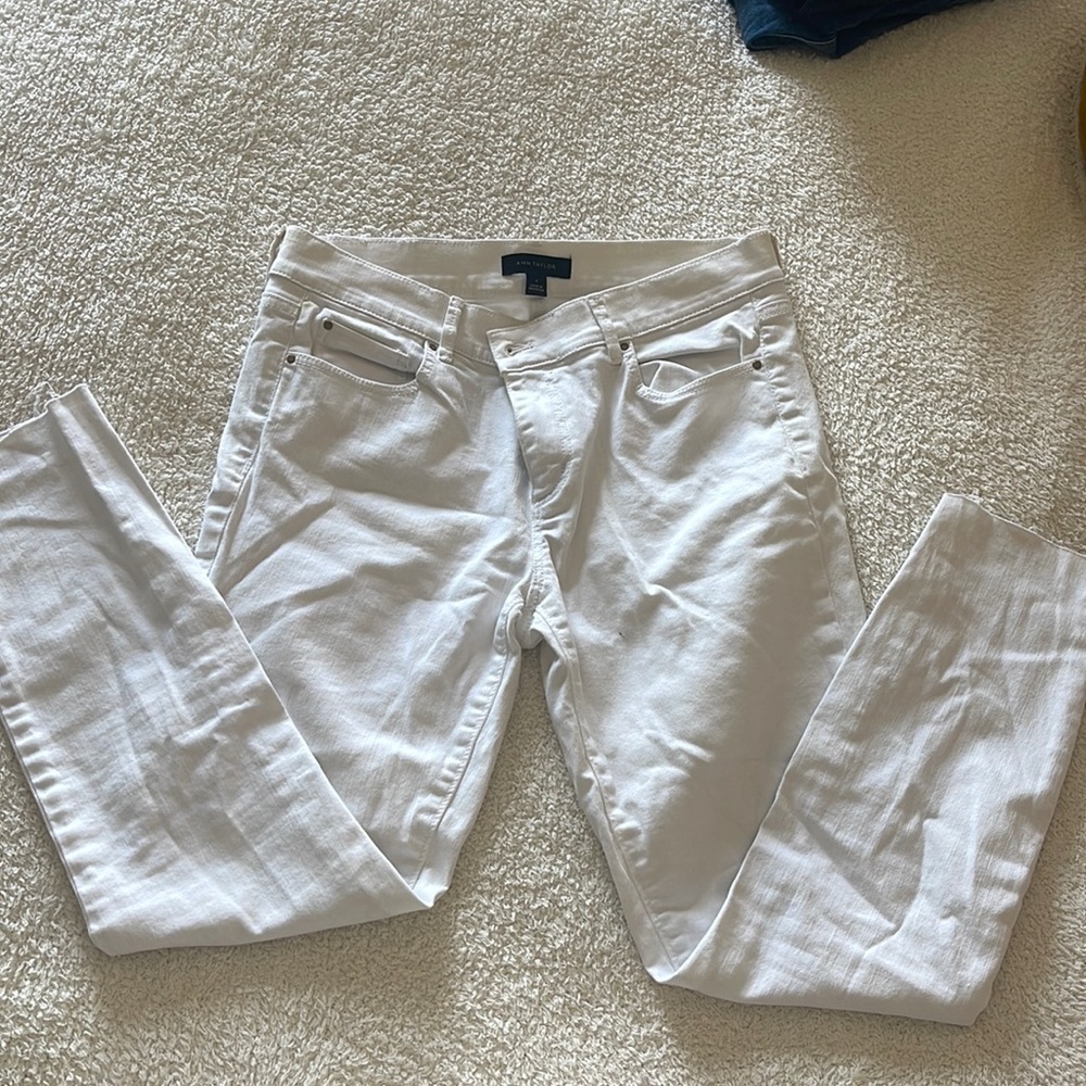 Ann taylor skinny white jeans